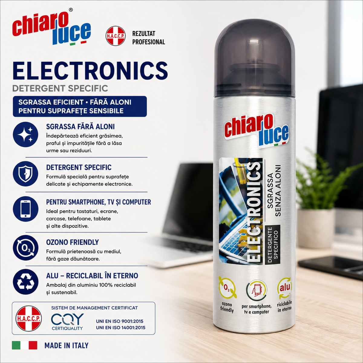Detergent profesional pentru electronice Chiaro Luce Electronics 400ml