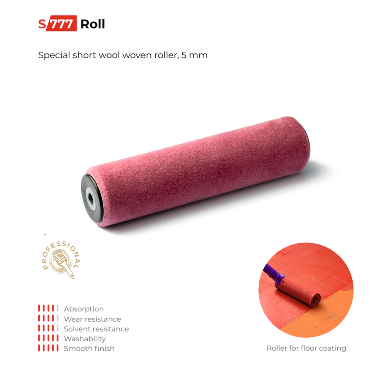 Professional metal handle 780 for 40 cm rollers