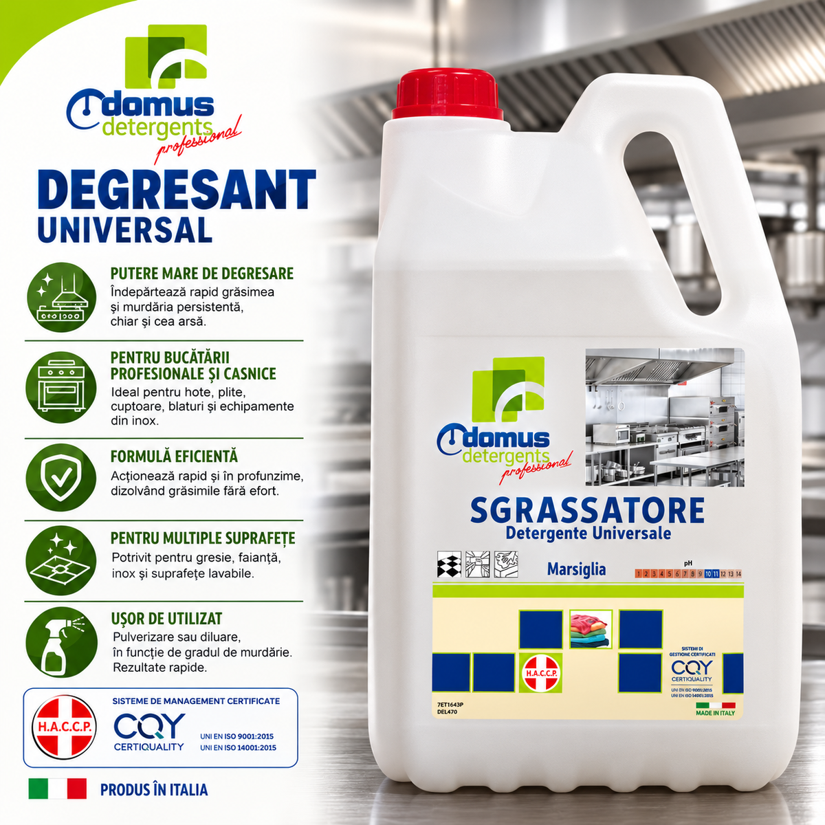 Detergent profesional universal Chiarо Luce Sgrassatore – Marsiglia, 5 kg