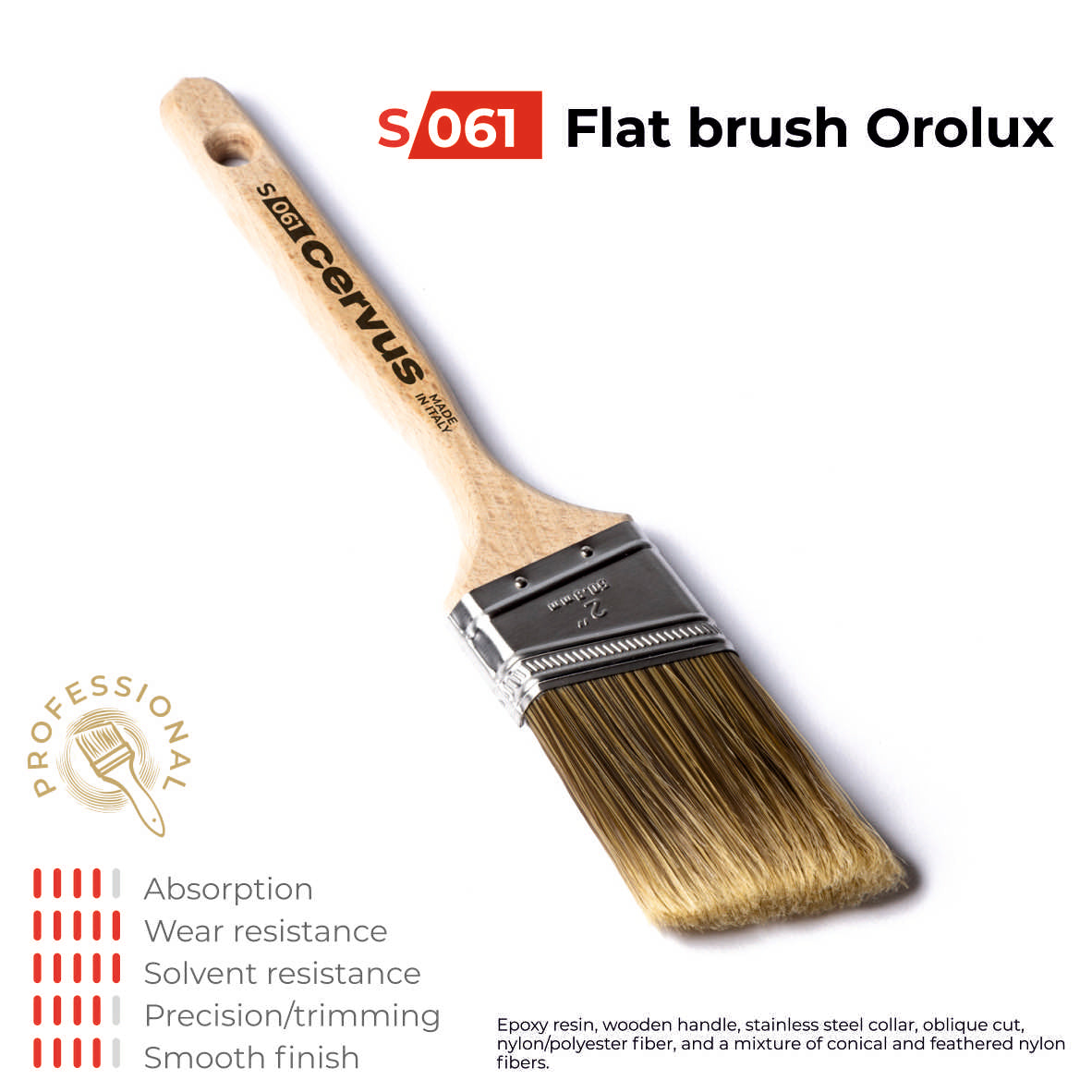 Professional brush for epoxy resin S061