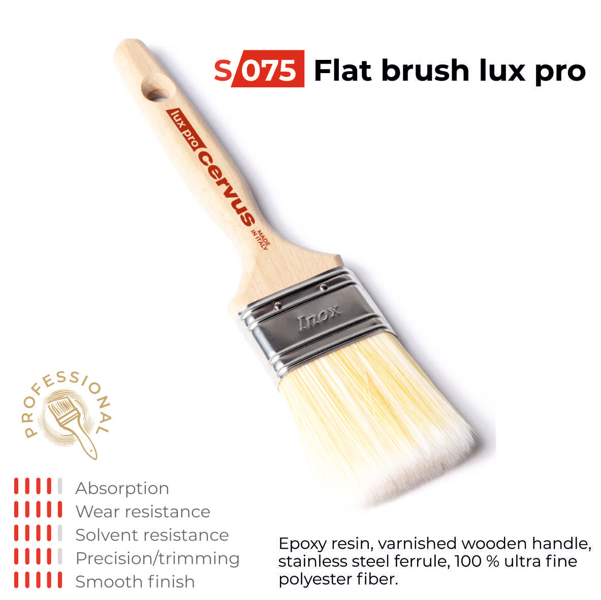 Professional brush for epoxy resin S075