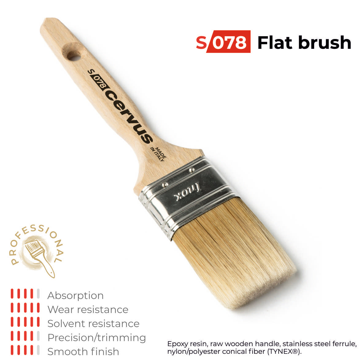 Professional brush for epoxy resin S078