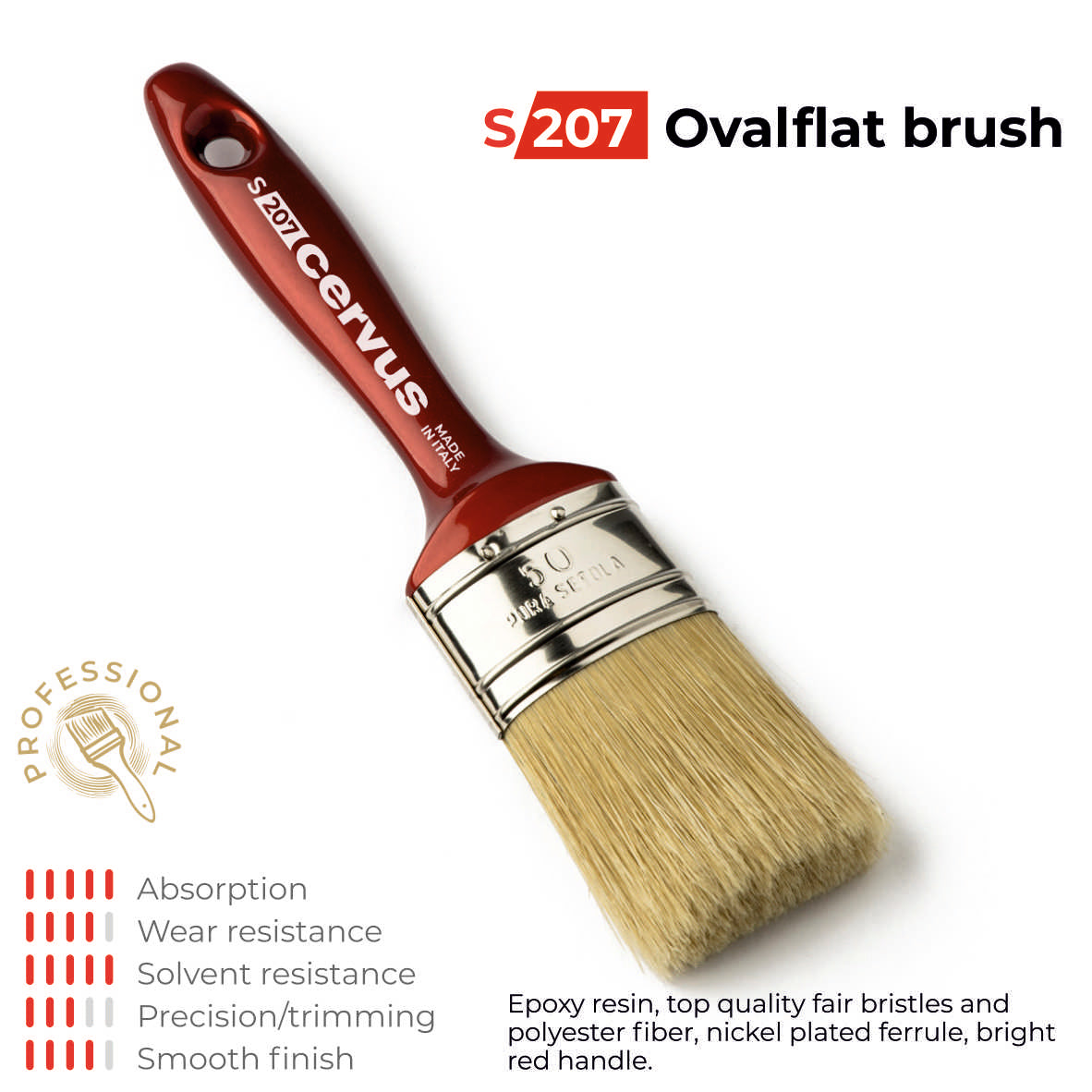 Professional oval/flat brush S207