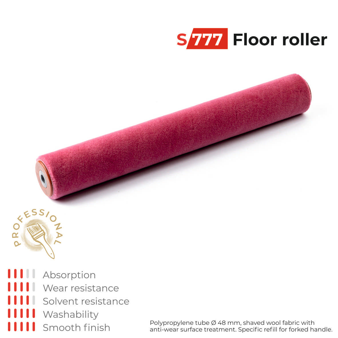 Professional roller for epoxy paint, solvent 40cm