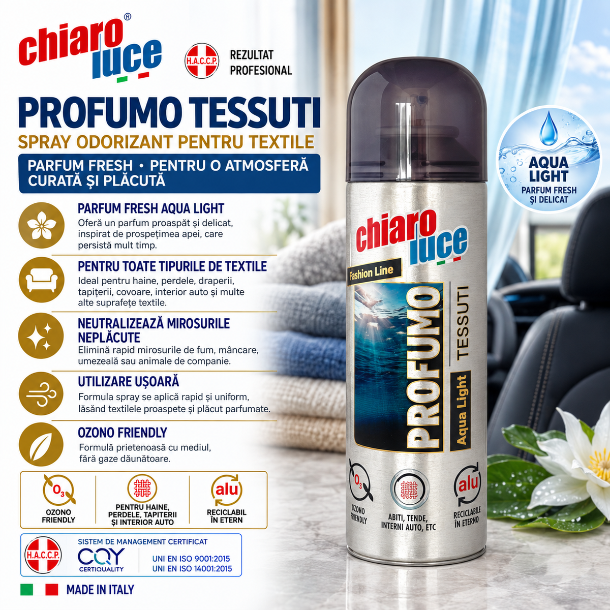 Parfum pentru textile Chiaro Luce 200ml